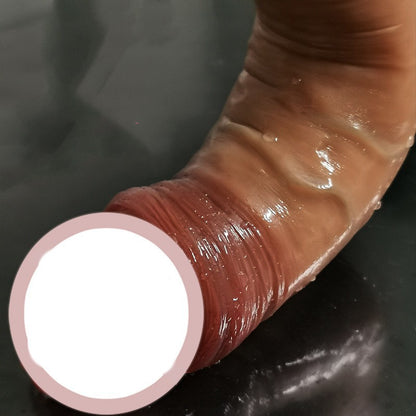 Silicone Dildo with ejecting testicules