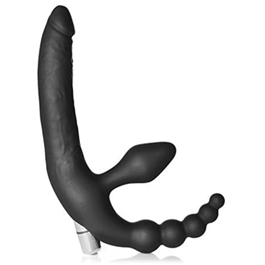 Triple-Penatration Resonance Butt Plug Prostate Massager