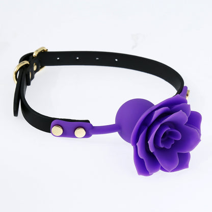 Collier ras du cou en silicone avec boule de bouche rose