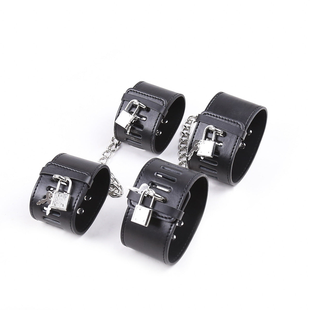 Menottes en cuir PU avec serrure