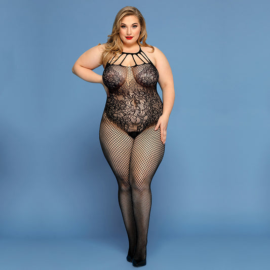 Sexy Fish Net Body Suit for Curvy Women