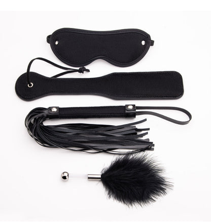 Four Piece Set Paddle Toy Whip Eye Mask Feather