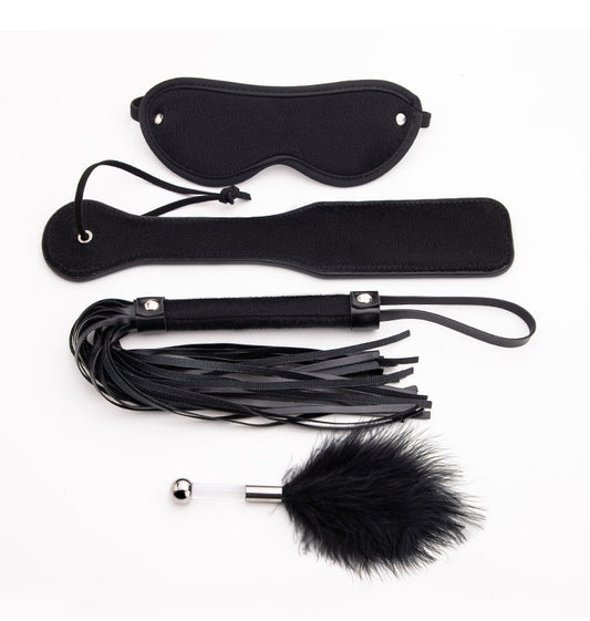 Four Piece Set Paddle Toy Whip Eye Mask Feather