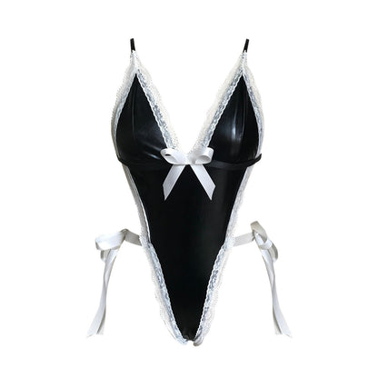 LUXXX Patent Leather Maid Jumpsuit