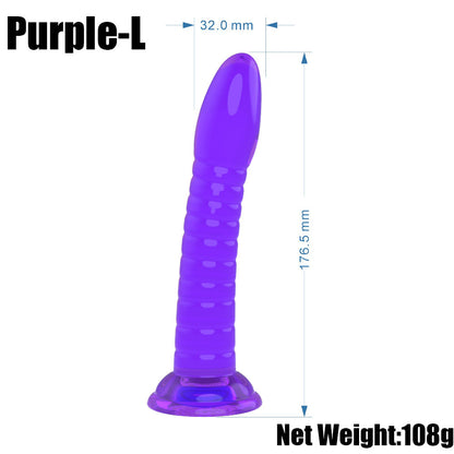 Transparent Jelly Crystal Massage Dildo